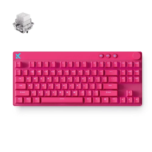 Mix-87-Hall-Effect-Magnetic-Switch-Gaming-Keyboard-Rose-Red-1