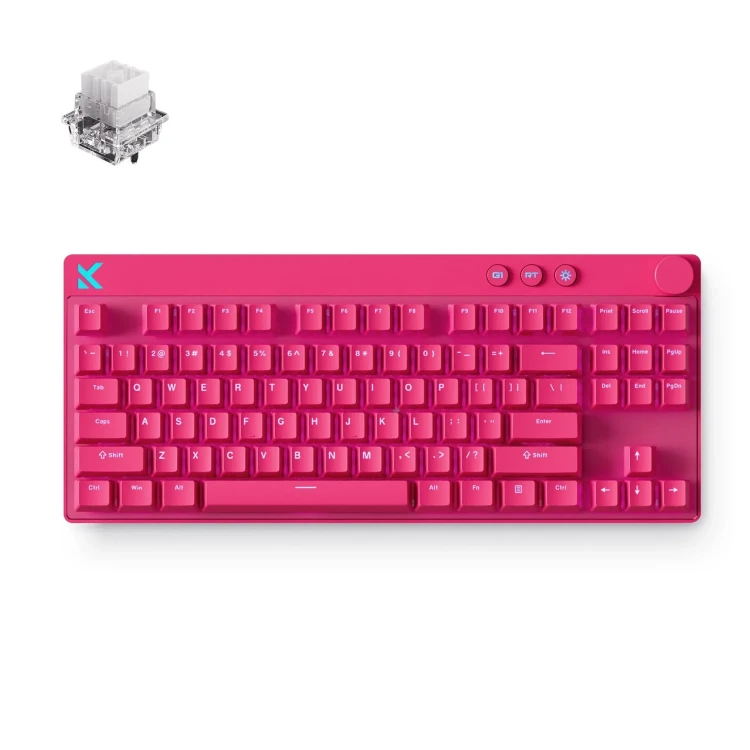 Mix-87-Hall-Effect-Magnetic-Switch-Gaming-Keyboard-Rose-Red-1